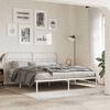 vidaXL Metal Headboard White 160 cm