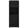 vidaXL Bedside Cabinet with Drawer Black 25x31x66 cm