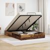vidaXL Ottoman Bed Frame Old Wood 203 x 140 x 25 cm Chipboard