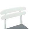 vidaXL Dining Chair 2 pcs White and Grey Solid Rubber Wood