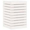vidaXL Laundry Basket White 44x44x66 cm Solid Wood Pine