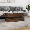 vidaXL Coffee Table with LED Lights Brown Oak 90x50x40 cm