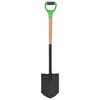 vidaXL Garden Point Shovel D Grip Steel and Hardwood