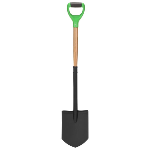 vidaXL Garden Point Shovel D Grip Steel and Hardwood