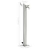 vidaXL Garden Water Column Stainless Steel Round 95 cm