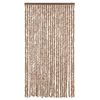 vidaXL Fly Curtain Beige and Dark Brown 100x230 cm Chenille