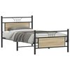 vidaXL Bed Frame without Mattress Sonoma Oak 100x200 cm Engineered Wood