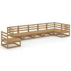 vidaXL 7 Piece Garden Lounge Set Honey Brown Solid Wood Pine