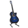 vidaXL 12 Piece Western Classical Guitar Set with 6 Strings Blue 38