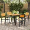 vidaXL Garden Dining Set 5 pcs Black Solid Acacia Wood