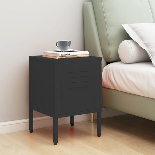 vidaXL Nightstand Anthracite 35x35x51 cm Steel