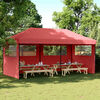vidaXL Party Tent Folding Burgundy 292 x 580 x 315 cm Oxford Fabric