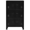 vidaXL Industrial Storage Chest Black 75x40x120 cm Steel