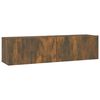 vidaXL TV Wall Cabinet Smoked Oak 120x30x30 cm Engineered Wood