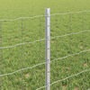 vidaXL Fence with Post Silver 0.6 x 25 m Steel