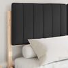 vidaXL Bed Frame with Upholstered Headboard Black 140 x 190 cm