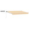 vidaXL Electric Retractable Awning Yellow and White 2.5 x 2 m