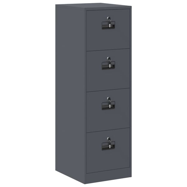 vidaXL File Cabinet with Drawer 2 pcs Anthracite 44 x 50 x 139 cm