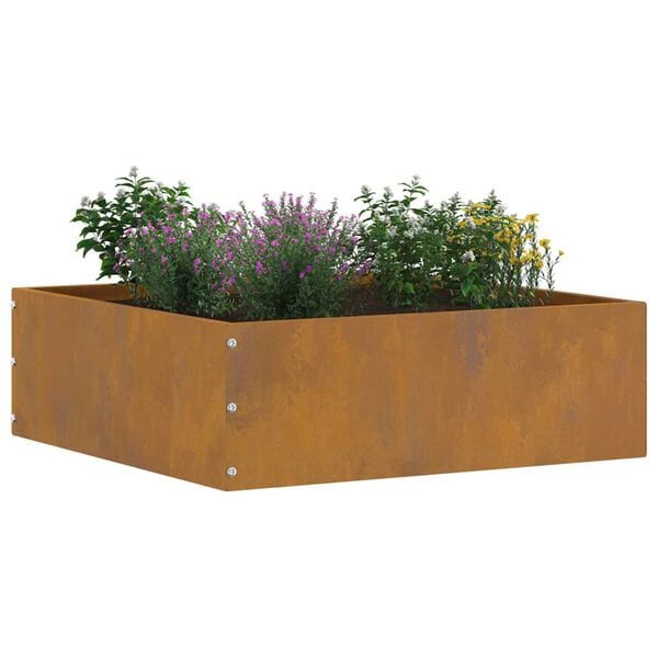 vidaXL Lawn Edging Rusty 40 x 40 x 13 cm Weathering Steel