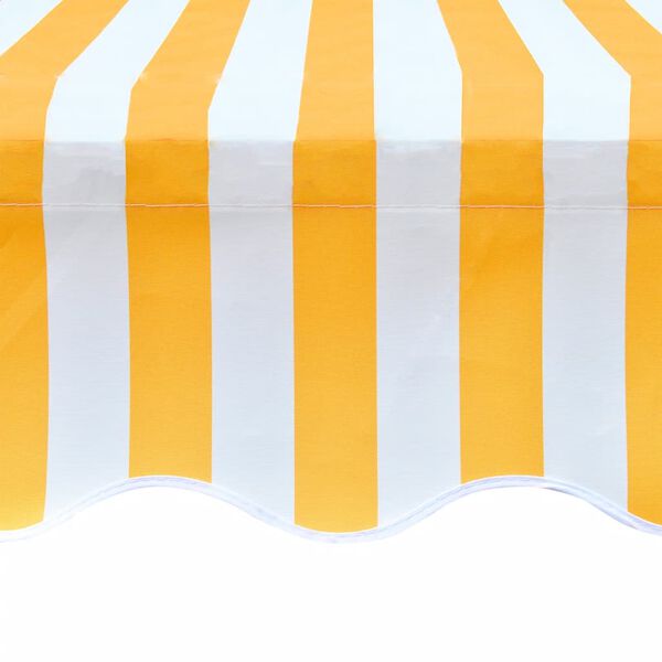 vidaXL Awning Top Sunshade Canvas Orange & White 3.5x2.5 m