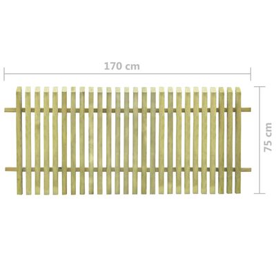 vidaXL Garden Fence Impregnated Pinewood 170x75 cm