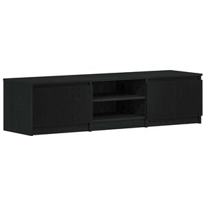 vidaXL TV Cabinet Black Oak 140x40x36 cm Engineered Wood
