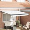 vidaXL Retractable Awning White 300 x 250 cm Fabric and Metal