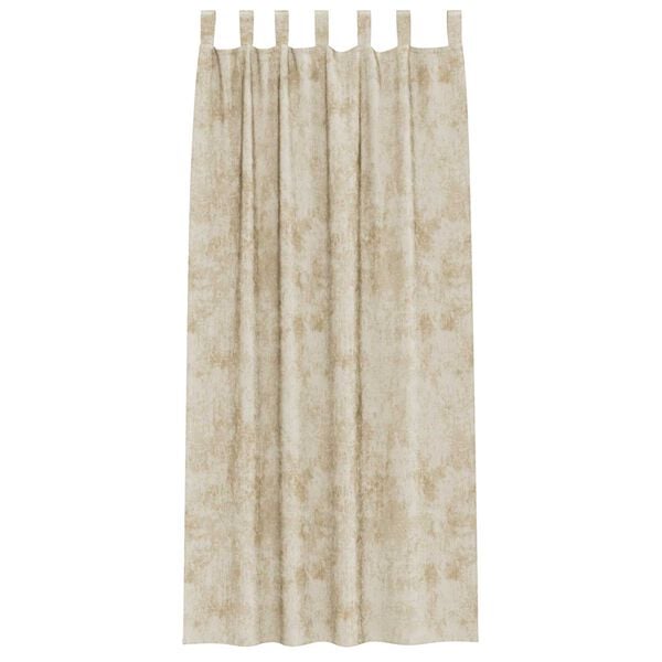 vidaXL Velvet Curtains with Curtains 2 pcs Cream 225 x 140 cm Velvet