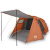 vidaXL Camping Tent Tunnel 4-Person Grey and Orange Waterproof