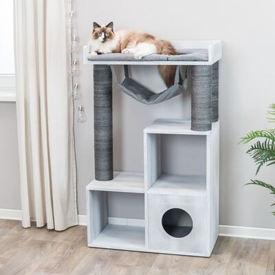 TRIXIE Cat Scratching Post with Shelf Function 72x38x110 cm Grey