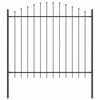vidaXL Garden Fence 5 pcs Grey 170 x 165 cm Powder-Coated Steel