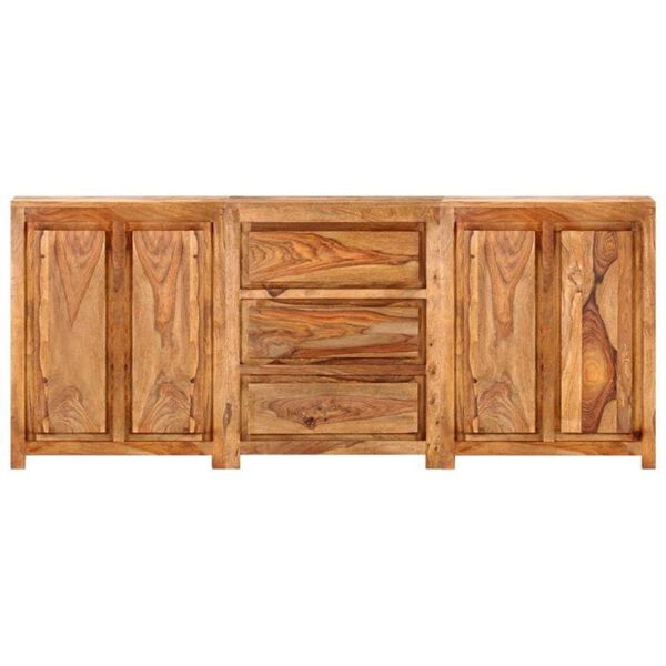 vidaXL Sideboard with 3 Drawers and 4 Doors Solid Wood