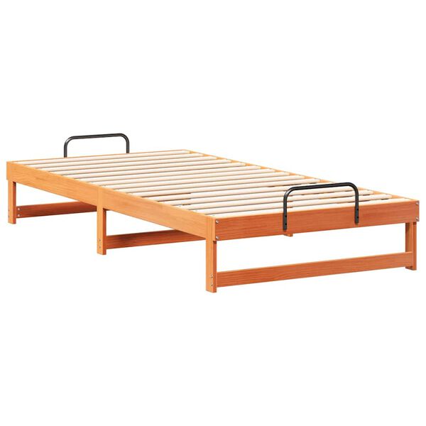 vidaXL Bed Frame Brown 100 x 200 cm Solid Pine Wood