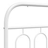 vidaXL Metal Bed Frame without Mattress with Headboard White 200x200cm