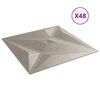 vidaXL Wall Panels Star 48 pcs Star Beton 50 x 50 cm XPS Foam