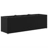 vidaXL Garden Planter with 3 Pots Black 105x30x32 cm Poly Rattan