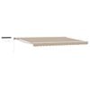 vidaXL Electric Retractable Awning Beige and White 4 x 3 m