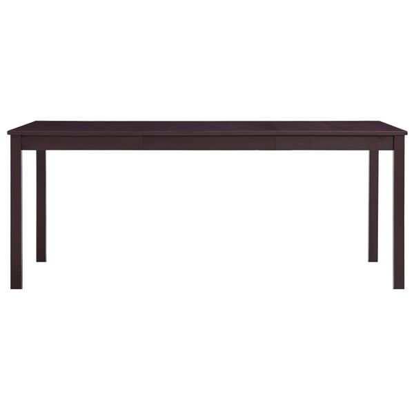 vidaXL 9 Piece Dining Set Pinewood Dark Brown