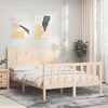 vidaXL Bed Frame without Mattress 140x190 cm Solid Wood Pine