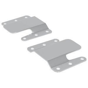 vidaXL Flush Mount Bracket 2 pcs Silver 75 x 66 x 1.4 mm Steel