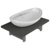 vidaXL Two Piece Bathroom Furniture Set Ceramic Grey