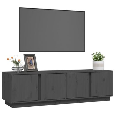 vidaXL TV Cabinet Grey 140x40x40 cm Solid Wood Pine