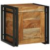 vidaXL Storage Box Brown and Black 40 x 40 x 40 cm Solid Acacia Wood