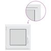 Basement Window Manual RISOR White 50 x 50 cm PVC and Glass