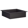 vidaXL Fire Pit Ring Black 80 x 80 x 25 cm Steel