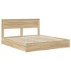 vidaXL Storage Bed with Drawer Sonoma Oak 180 x 200 cm Engineered Wood