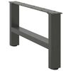 vidaXL Coffee Table Legs Anthracite 2 pcs 60x(30-31) cm Steel
