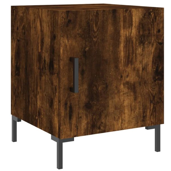 vidaXL Bedside Cabinets 2 pcs Smoked Oak 40x40x50 cm Engineered Wood