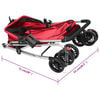 vidaXL Folding Dog Stroller Red 76x50x100 cm Oxford Fabric