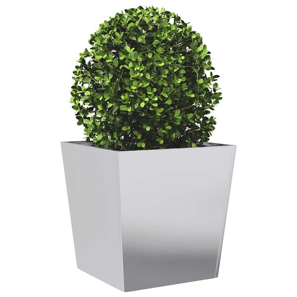 vidaXL Garden Planters 50x50x50 cm 2 pcs Galvanised Steel